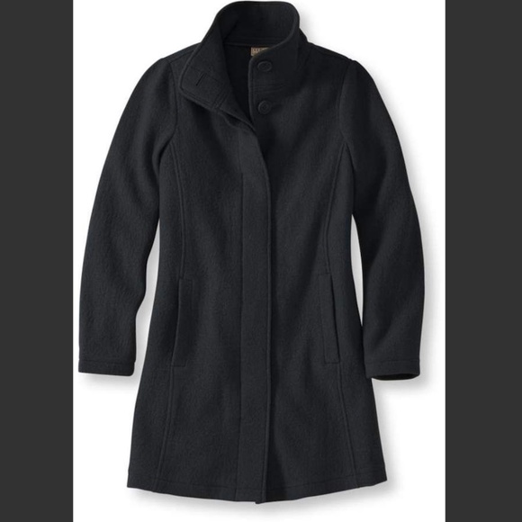 llbean boiled wool coat